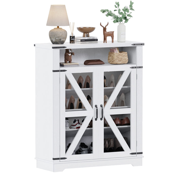 Flycity 6-7 Tier Shoe Storage Cabinet With Adjustable Shelves