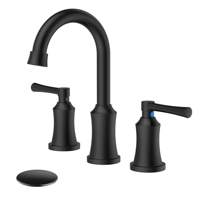 Flycity 8 Inch Bathroom Faucet With Pop-Up Drain And Supply Line