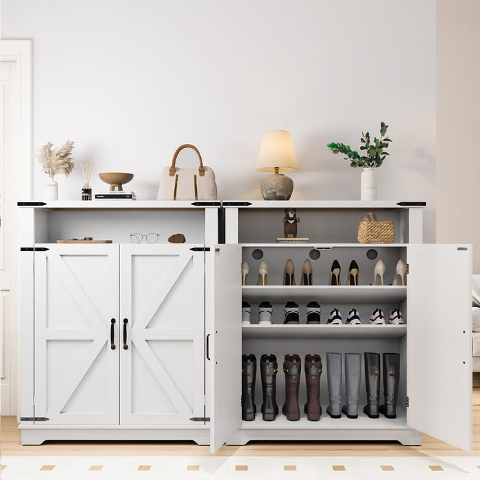 Flycity 6-7 Tier Shoe Storage Cabinet With Adjustable Shelves