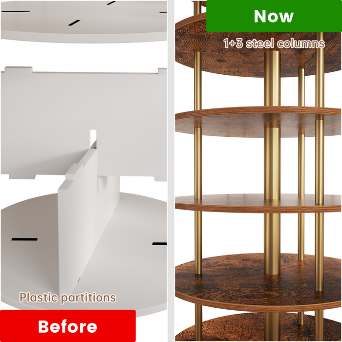 rotating shoe rack tower