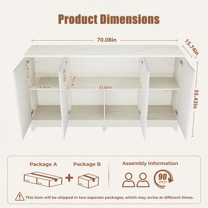 white sideboard cabinet size