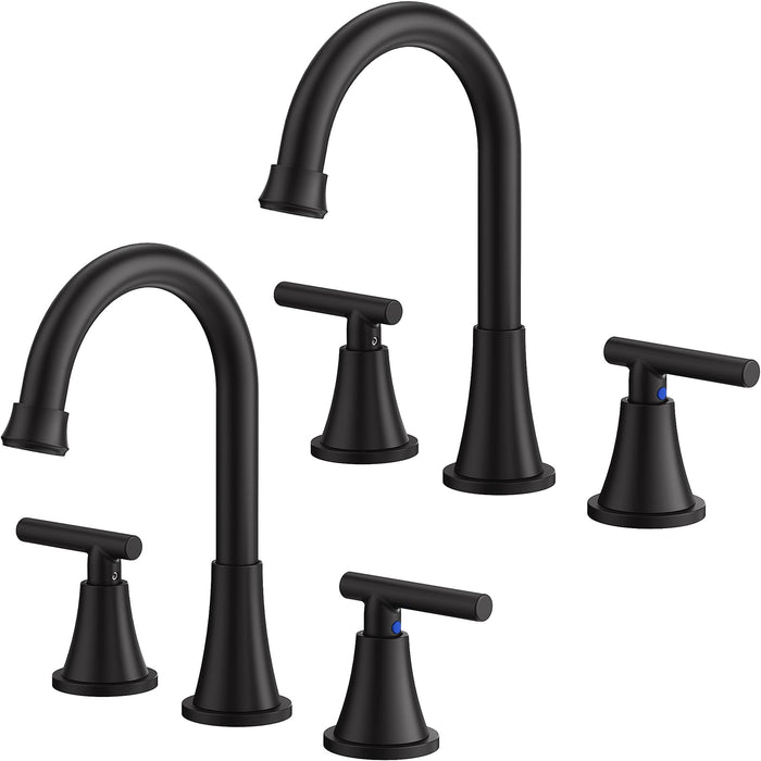 Flycity Bathroom Faucets For Sink 3 Hole With Pop-Up Drain And Supply Lines