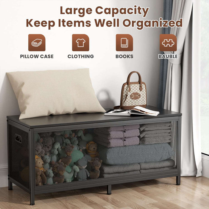 Black Storage Bench