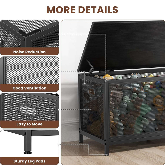 Black Storage Bench