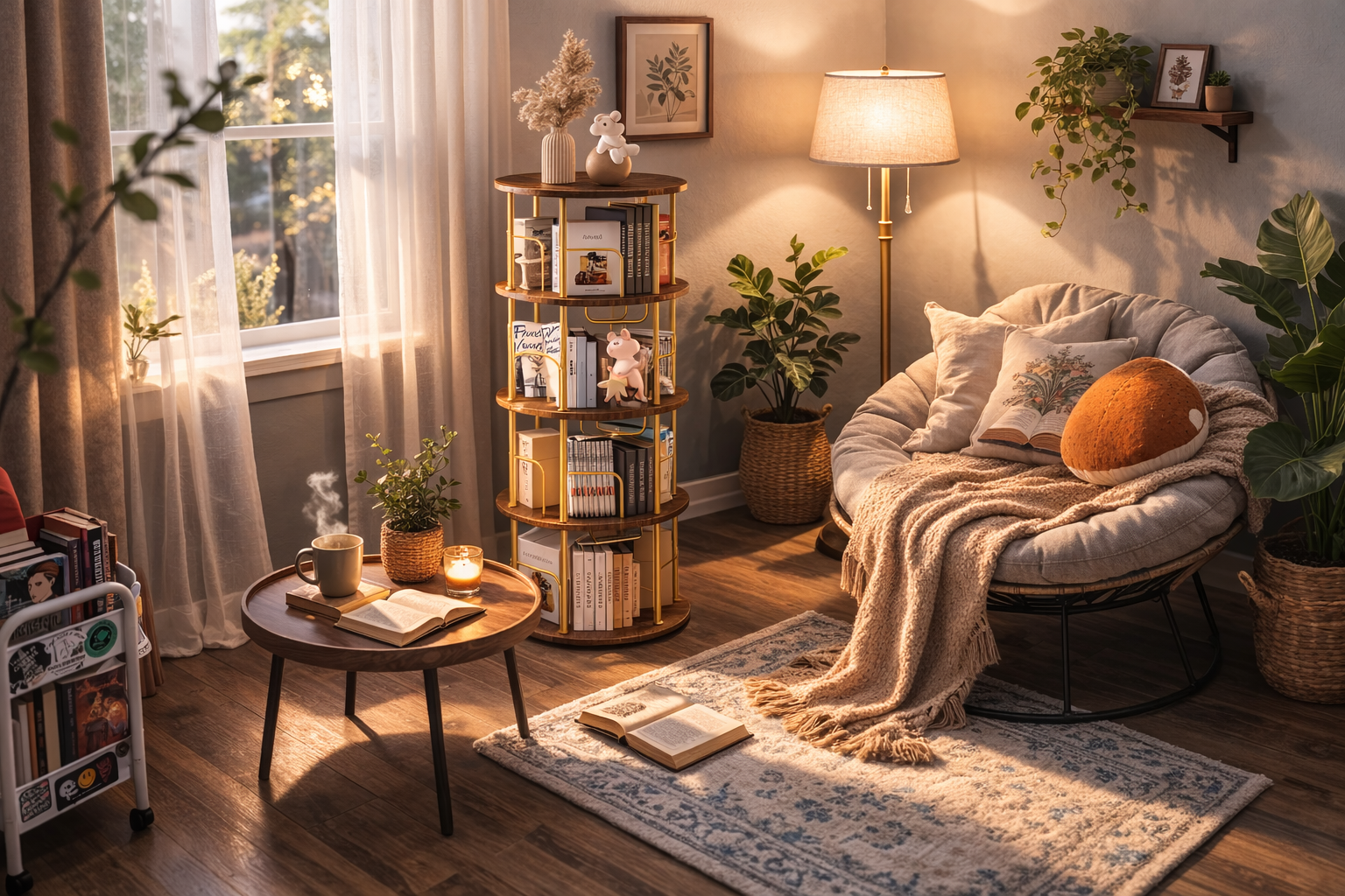 Best Tiny House Bookshelf: Space-Saving Rotating Storage for Small Homes