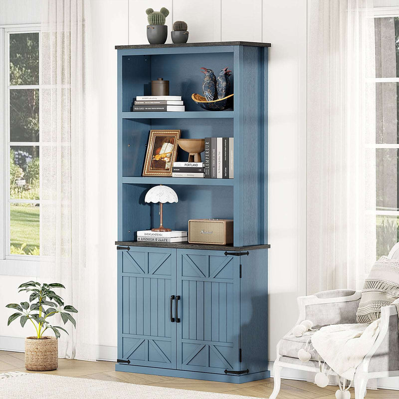 Blue Farmhouse Bookshelf 