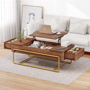 Flycity 48" Lift Top Coffee Table with Storage, Living Room Wooden Lift Top Center Table