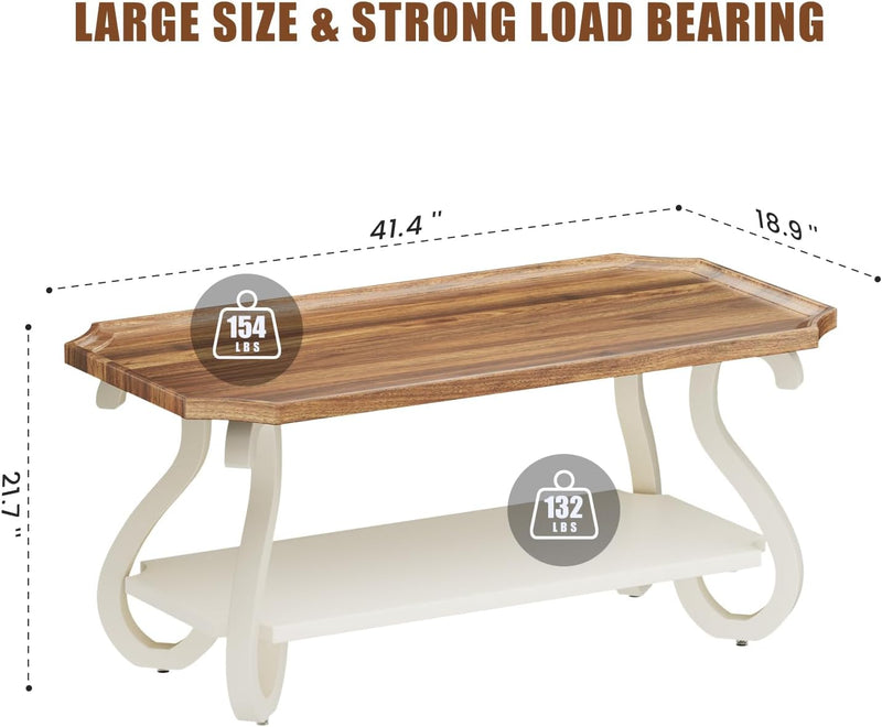 French Country Coffee Table Size