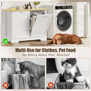 White Kitchen Tilt Out Trash Cabinet