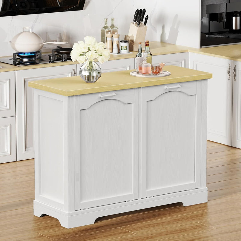 trash can with cabinet