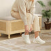 Flycity Boho Storage Ottoman Bench with Safety Hinges