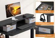 Flycity Electric Standing Desk with Dual Drawers