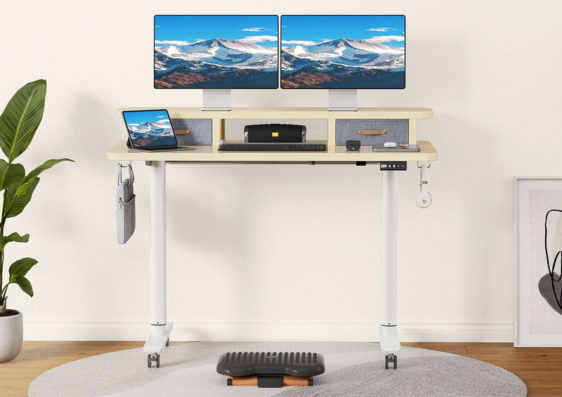 Flycity Electric Standing Desk with Dual Drawers