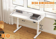Flycity Electric Standing Desk with Dual Drawers