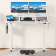 Flycity Electric Standing Desk with Dual Drawers