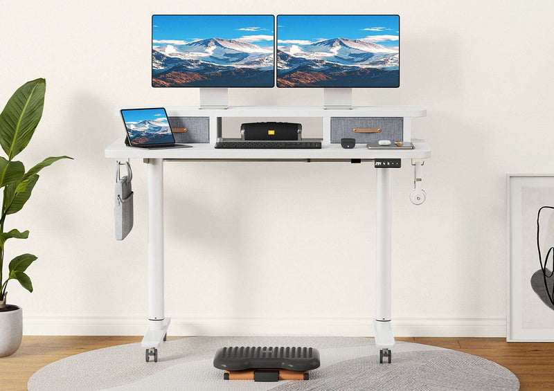 Flycity Electric Standing Desk with Dual Drawers