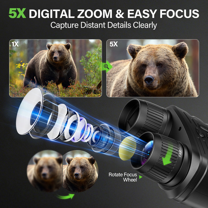 Flycity 4K Night Vision Goggles 3" HD Screen Binoculars