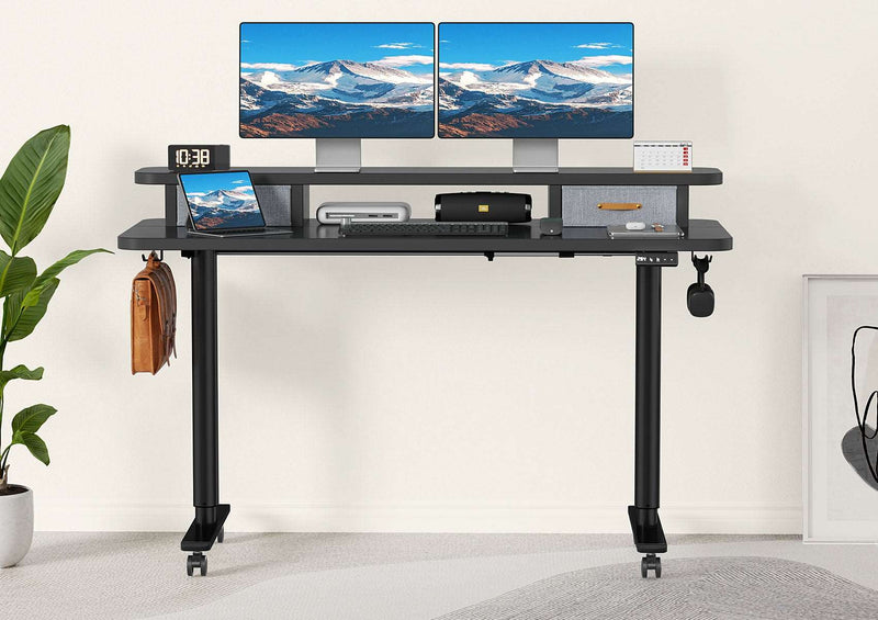 Flycity Electric Standing Desk with Dual Drawers