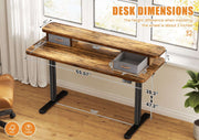 Flycity Electric Standing Desk with Dual Drawers