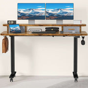 Flycity Electric Standing Desk with Dual Drawers