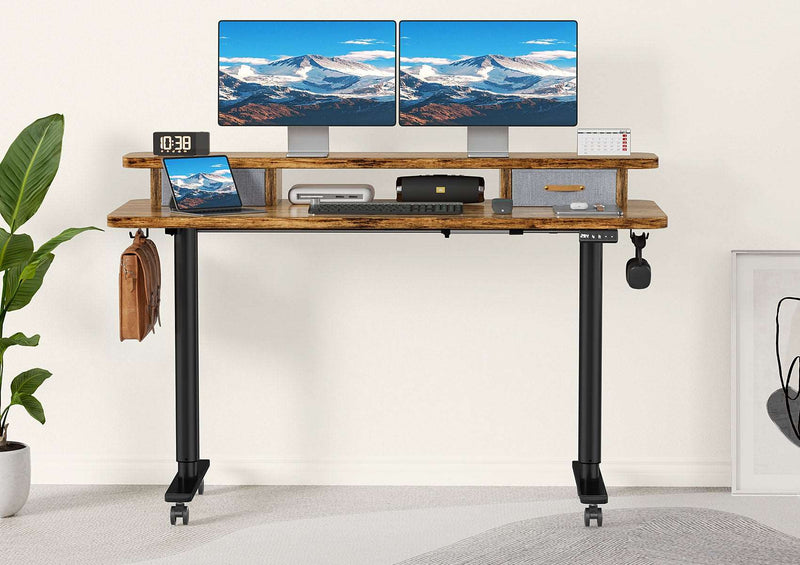Flycity Electric Standing Desk with Dual Drawers