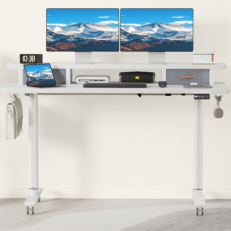 Flycity Electric Standing Desk with Dual Drawers