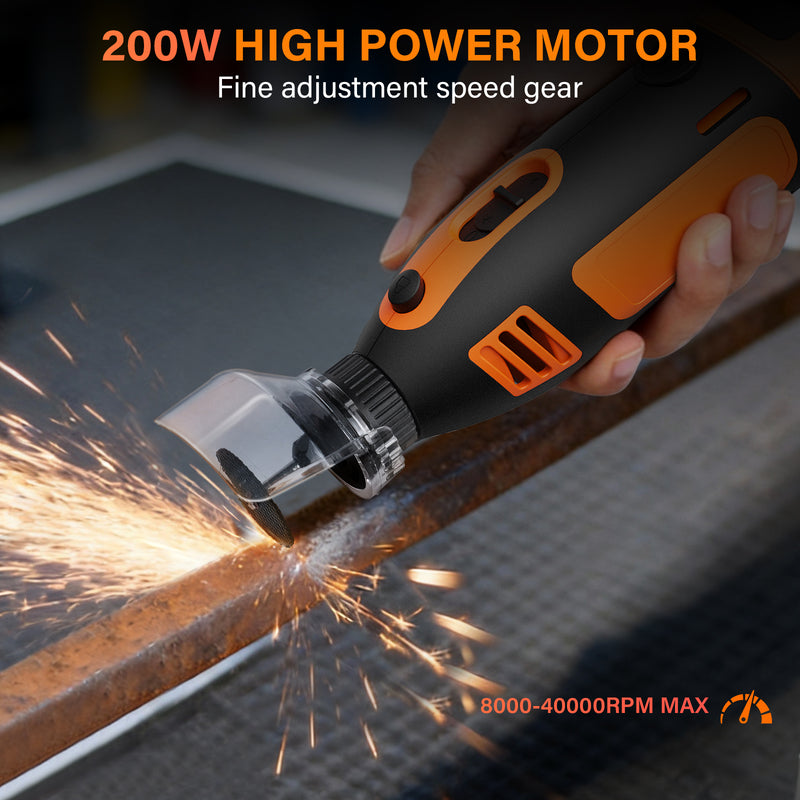 Flycity 200W Corded Rotary Tool Kit With Variable Speed Control