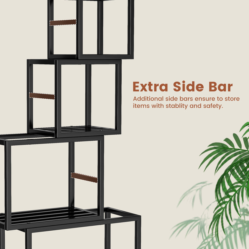 Flycity 5-Tier Stacked Metal Bookshelf Creative Square And Rectangular Design