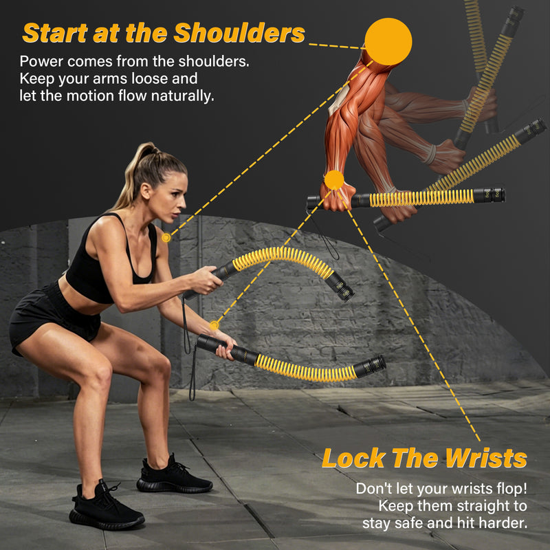 Flycity Ropeless Battle Ropes Cordless Training For Home Gym Fitness Equipment