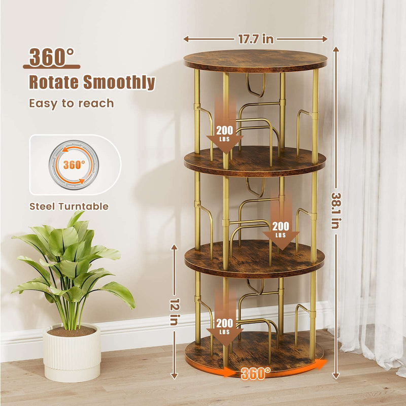 Flycity 360° Display 3 Tier Rotating Bookshelf Size