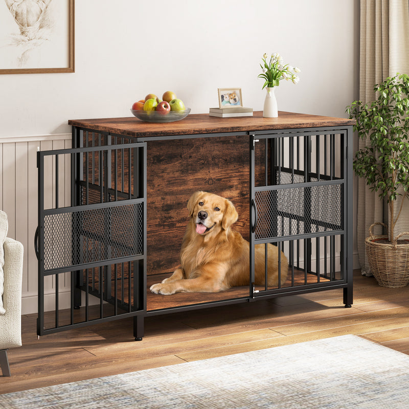 Flycity 41" Foldable Dog Crate Furniture No Assembly Required