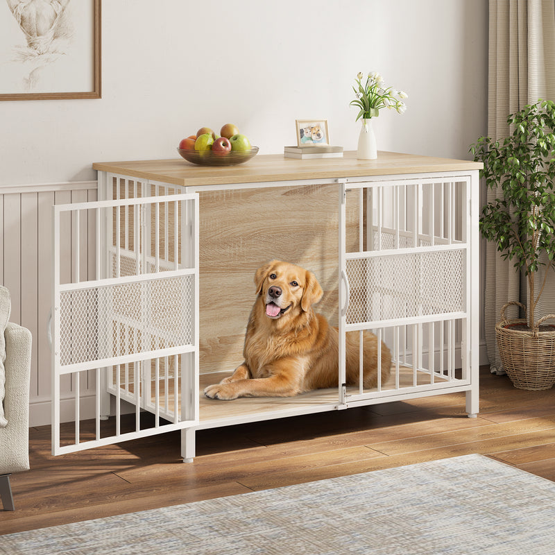 Flycity 41" Foldable Dog Crate Furniture No Assembly Required