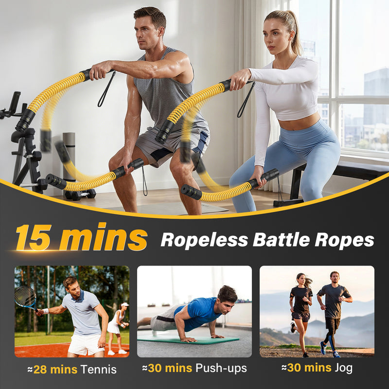 Flycity Ropeless Battle Ropes Cordless Training For Home Gym Fitness Equipment