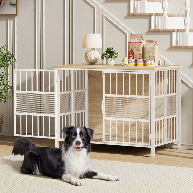 Flycity 41" Foldable Dog Crate Furniture No Assembly Required