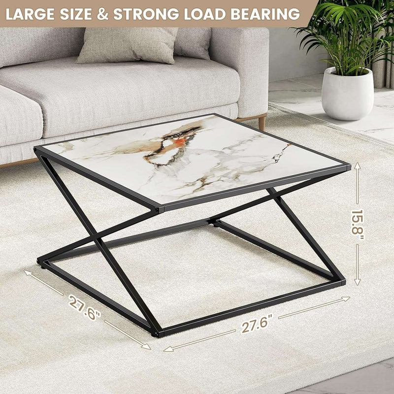 square marble top coffee table​ size