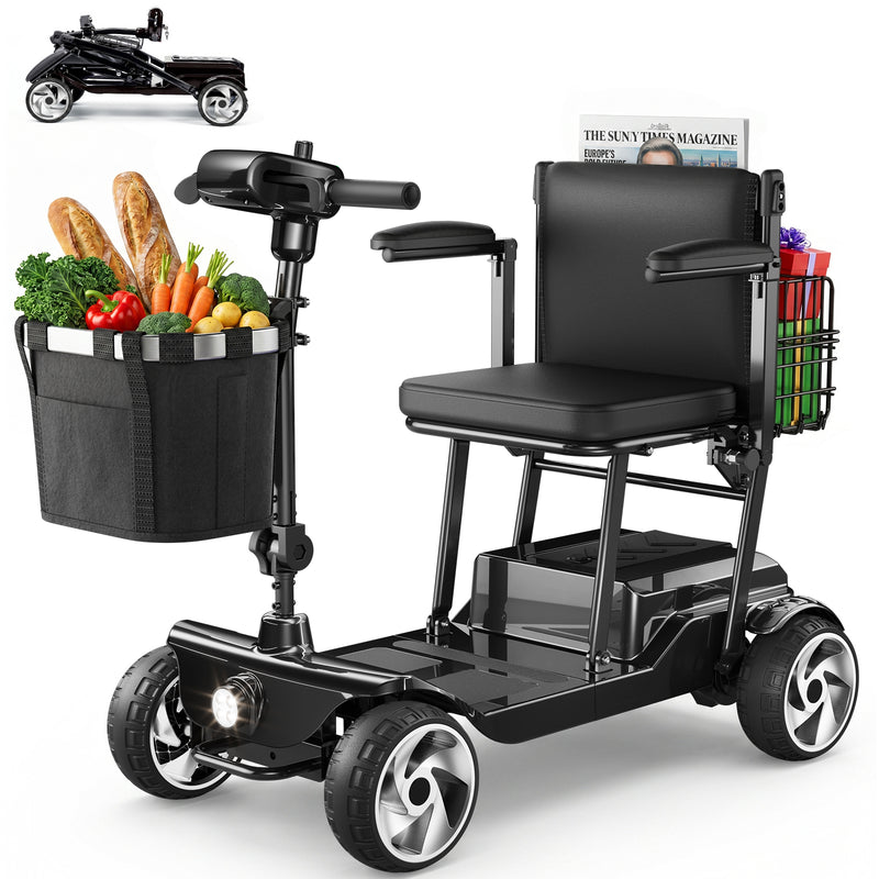 4 Wheel Electric Mobility Scooter With 20 Miles Range & 330lb Capacity