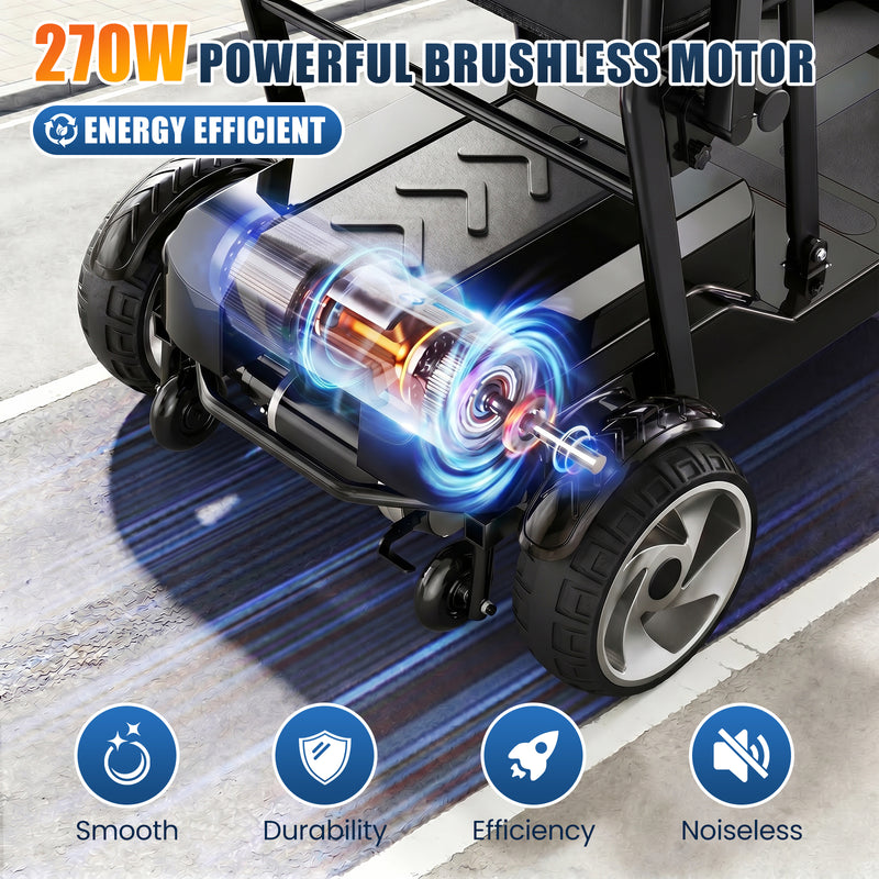 4 Wheel Electric Mobility Scooter With 20 Miles Range & 330lb Capacity