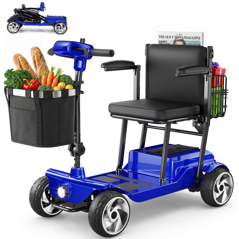 4 Wheel Electric Mobility Scooter With 20 Miles Range & 330lb Capacity