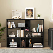 Flycity Black Modern Bookcase with Anti-Tipping Feature