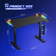 Black Carbon Fiber Electric Standing Desk for Home Office