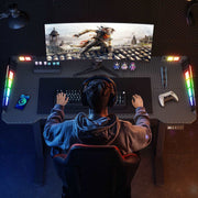 Black Carbon Fiber Electric Standing Desk for Home Office