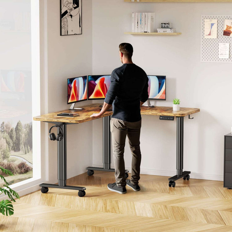 Electric L Shaped Standing Home Office Desk