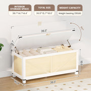 Farmhouse Entryway Bench Size