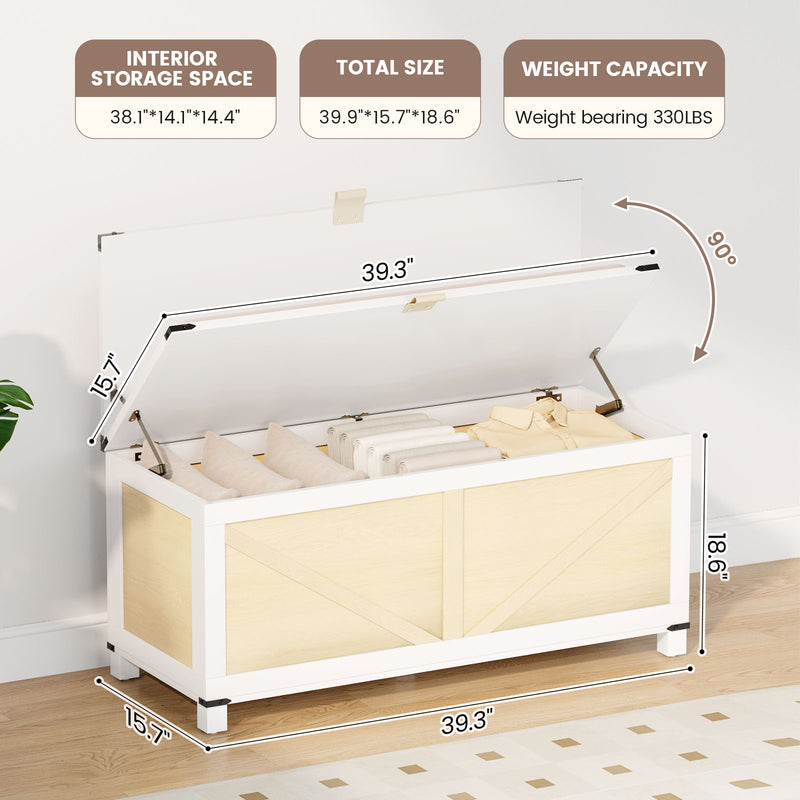 Farmhouse Entryway Bench Size