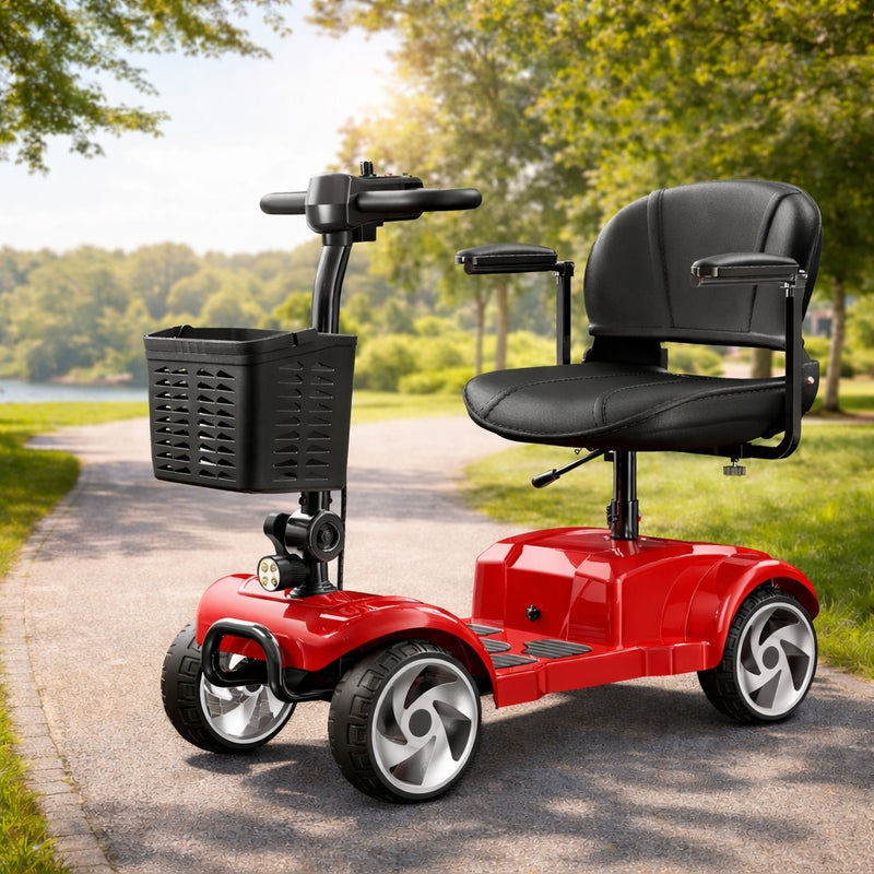 4 Wheel Electric Mobility Scooter With 20 Miles & 330lb Capacity - Blue