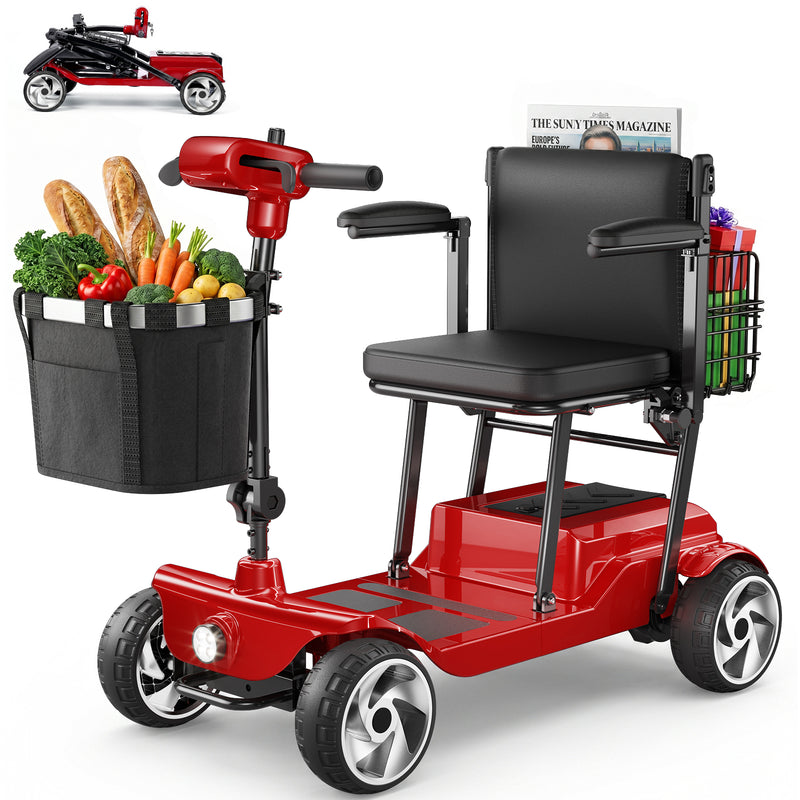 4 Wheel Electric Mobility Scooter With 20 Miles Range & 330lb Capacity