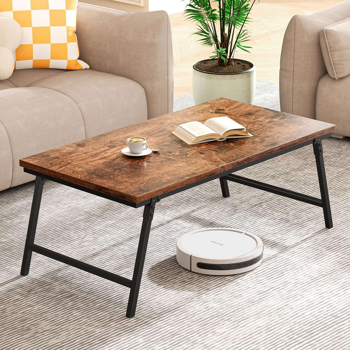 Flycity Portable Folding Coffee Table With No Assembly Required