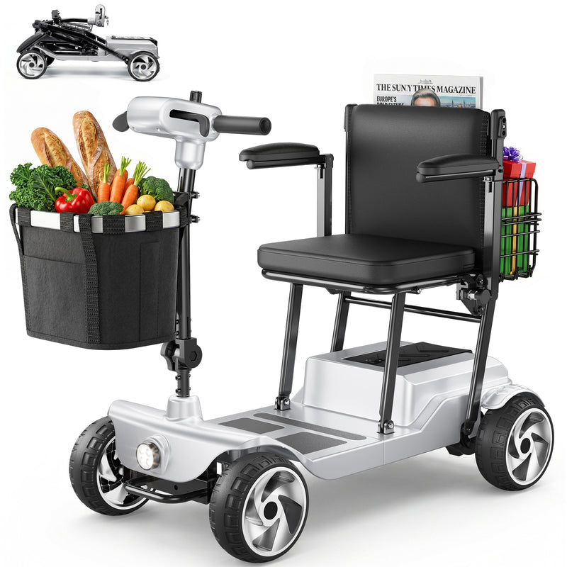 4 Wheel Electric Mobility Scooter With 20 Miles Range & 330lb Capacity