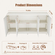 white sideboard cabinet​ size
