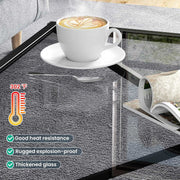Square Glass Top Coffee Table